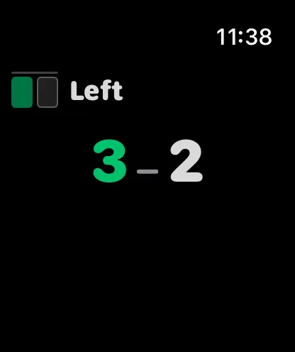The Dillball Apple Watch score in the dimmed Always-On state